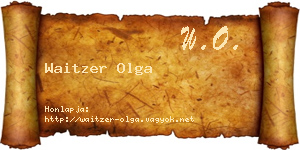 Waitzer Olga névjegykártya