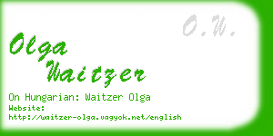 olga waitzer business card